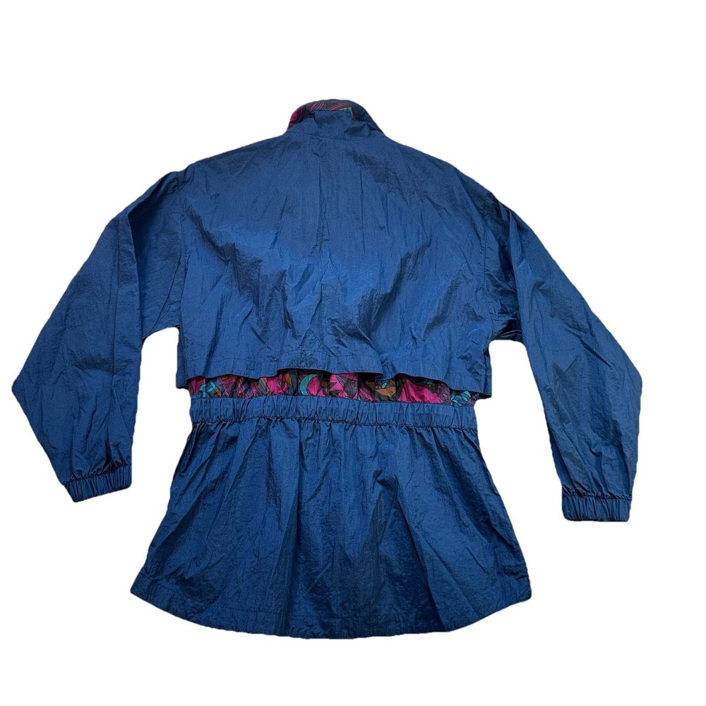 Vtg 90s Moving Comfort Windbreaker Jacket LG Full Zip Drawstring Waist - Picture 4 of 16